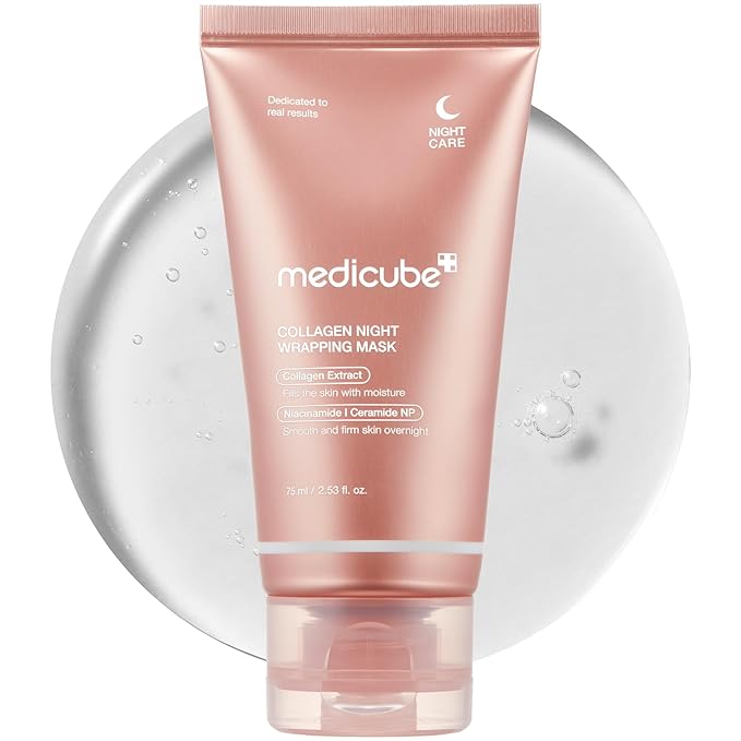 medicube Collagen Overnight Wrapping Peel Off Facial Mask Pack – Korean skincare mask for elasticity, hydration, and anti-aging benefits