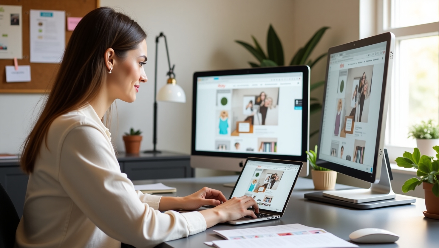 How to Make Editable Canva Templates & Package Digital Products to Sell Online in 2025 – flatlay of digital devices displaying customizable templates and mockups.